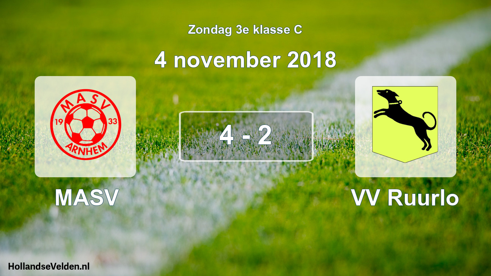Total number of matches played: MASV - VV Ruurlo 4 - 2 (4 November 2018)