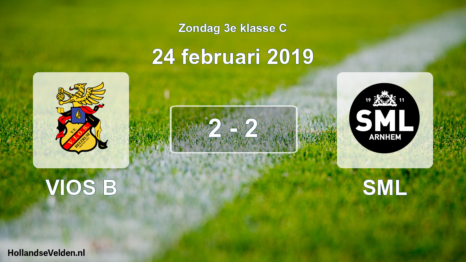 Total number of matches played: VIOS B - SML 2 - 2 (24 February 2019)
