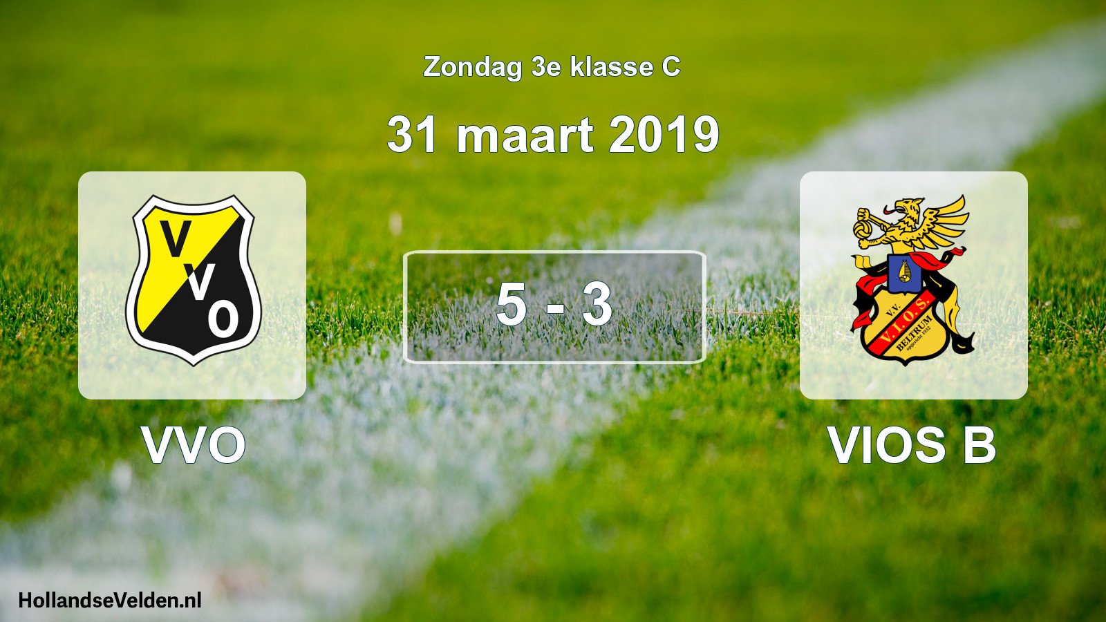 Total number of matches played: VVO - VIOS B 5 - 3 (31 March 2019)