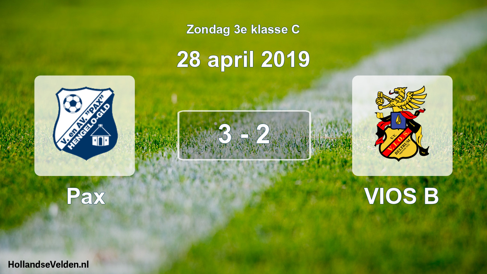 Total number of matches played: Pax - VIOS B 3 - 2 (28 April 2019)
