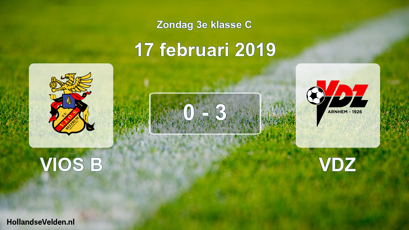 Total number of matches played: VIOS B - VDZ 0 - 3 (17 February 2019)