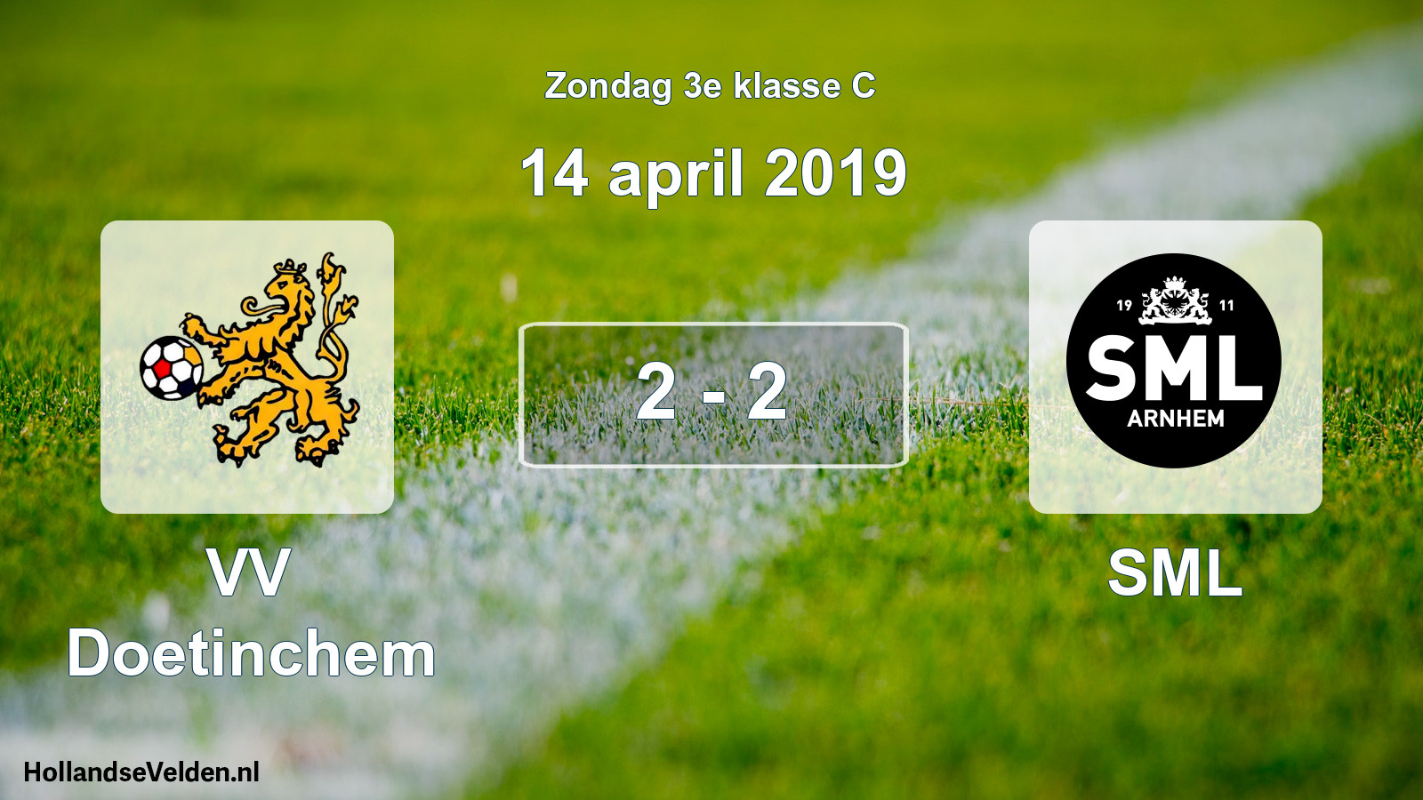 Total number of matches played: VV Doetinchem - SML 2 - 2 (14 April 2019)