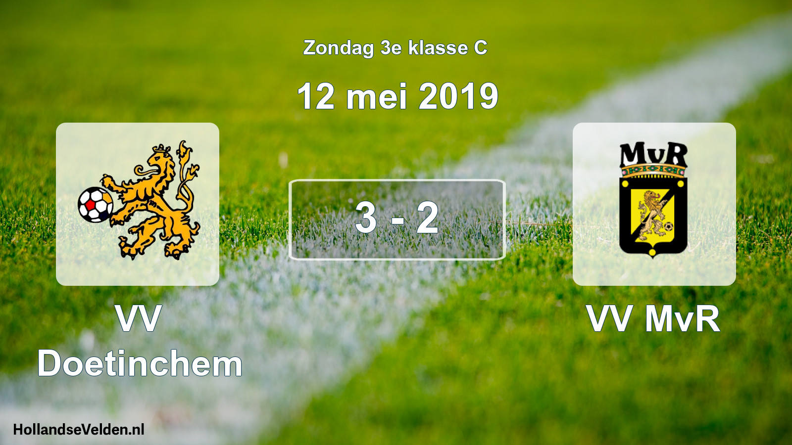 Total number of matches played: VV Doetinchem - VV MvR 3 - 2 (12 May 2019)