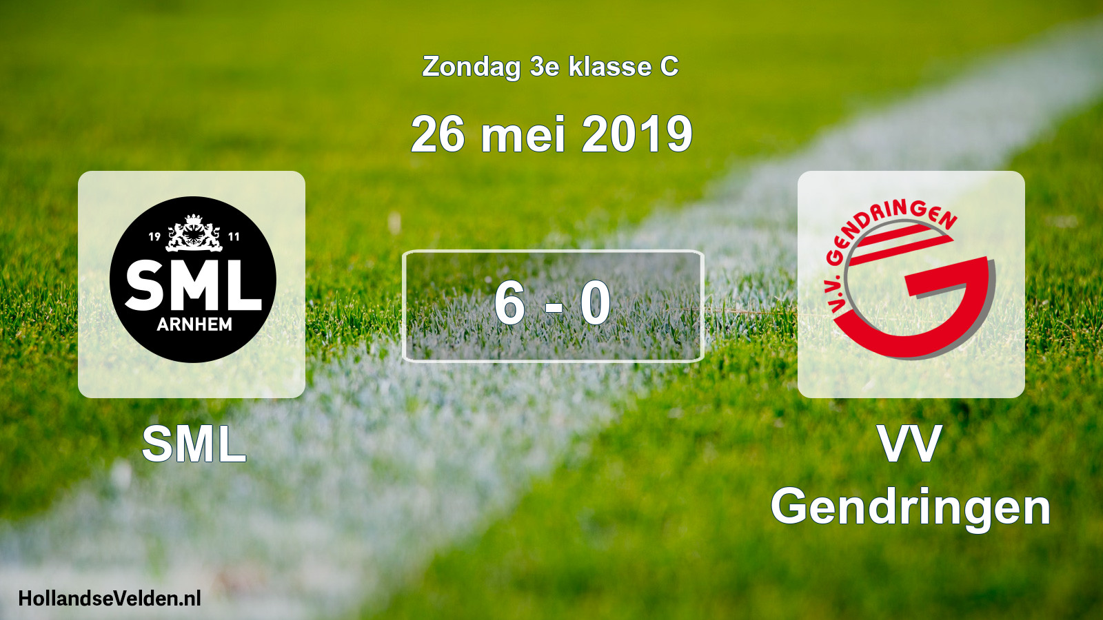 Total number of matches played: SML - VV Gendringen 6 - 0 (26 May 2019)