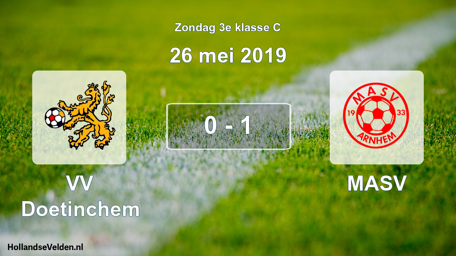 Total number of matches played: VV Doetinchem - MASV 0 - 1 (26 May 2019)