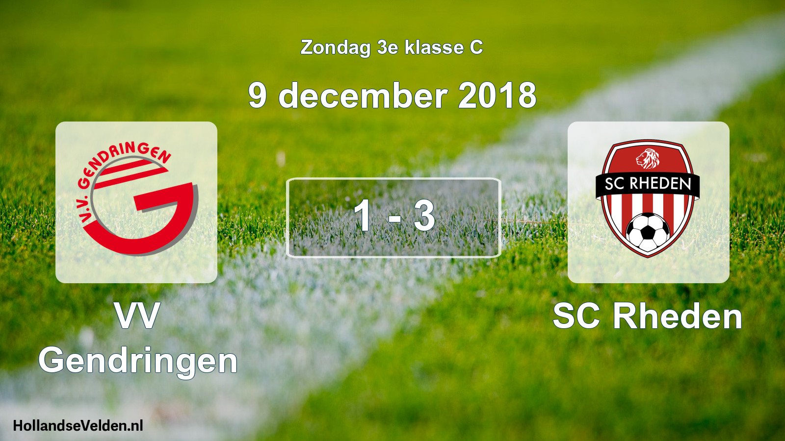 Total number of matches played: VV Gendringen - SC Rheden 1 - 3 (9 December 2018)