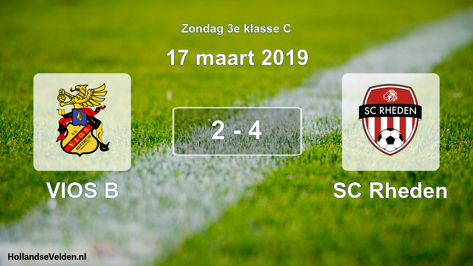 Total number of matches played: VIOS B - SC Rheden 2 - 4 (17 March 2019)