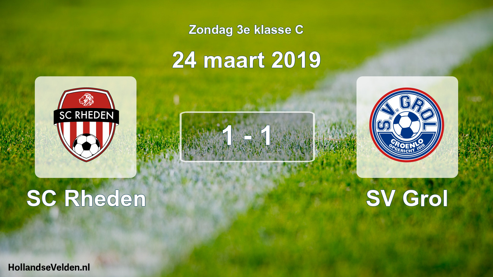 Total number of matches played: SC Rheden - SV Grol 1 - 1 (24 March 2019)