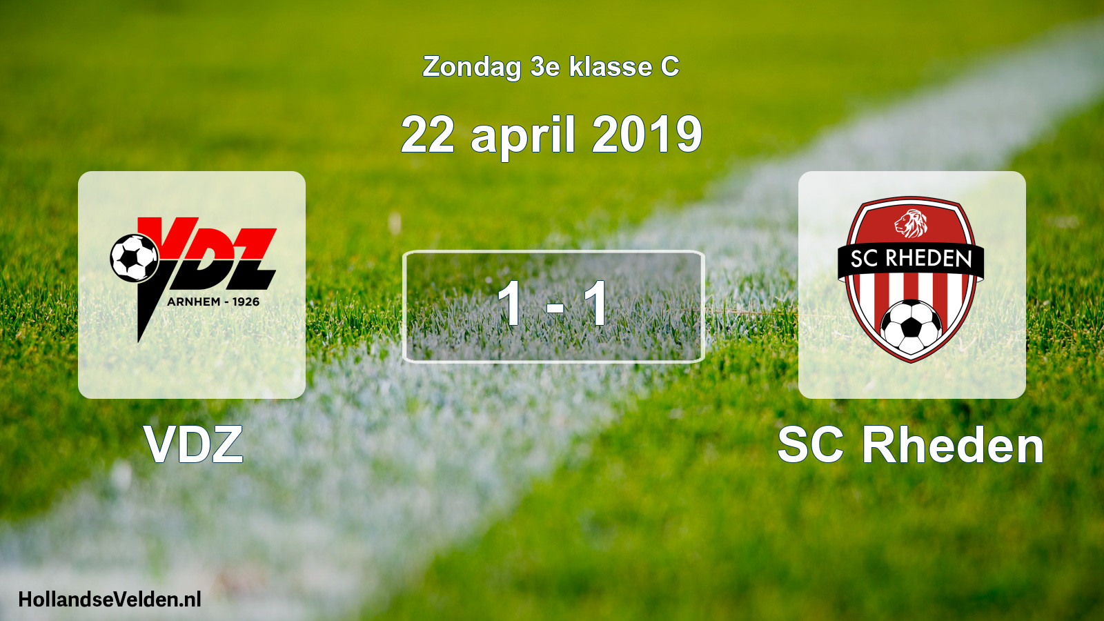 Total number of matches played: VDZ - SC Rheden 1 - 1 (22 April 2019)