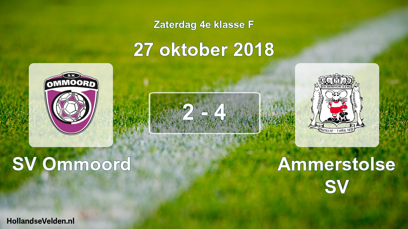 Total number of matches played: SV Ommoord - Ammerstolse SV 2 - 4 (27 October 2018)