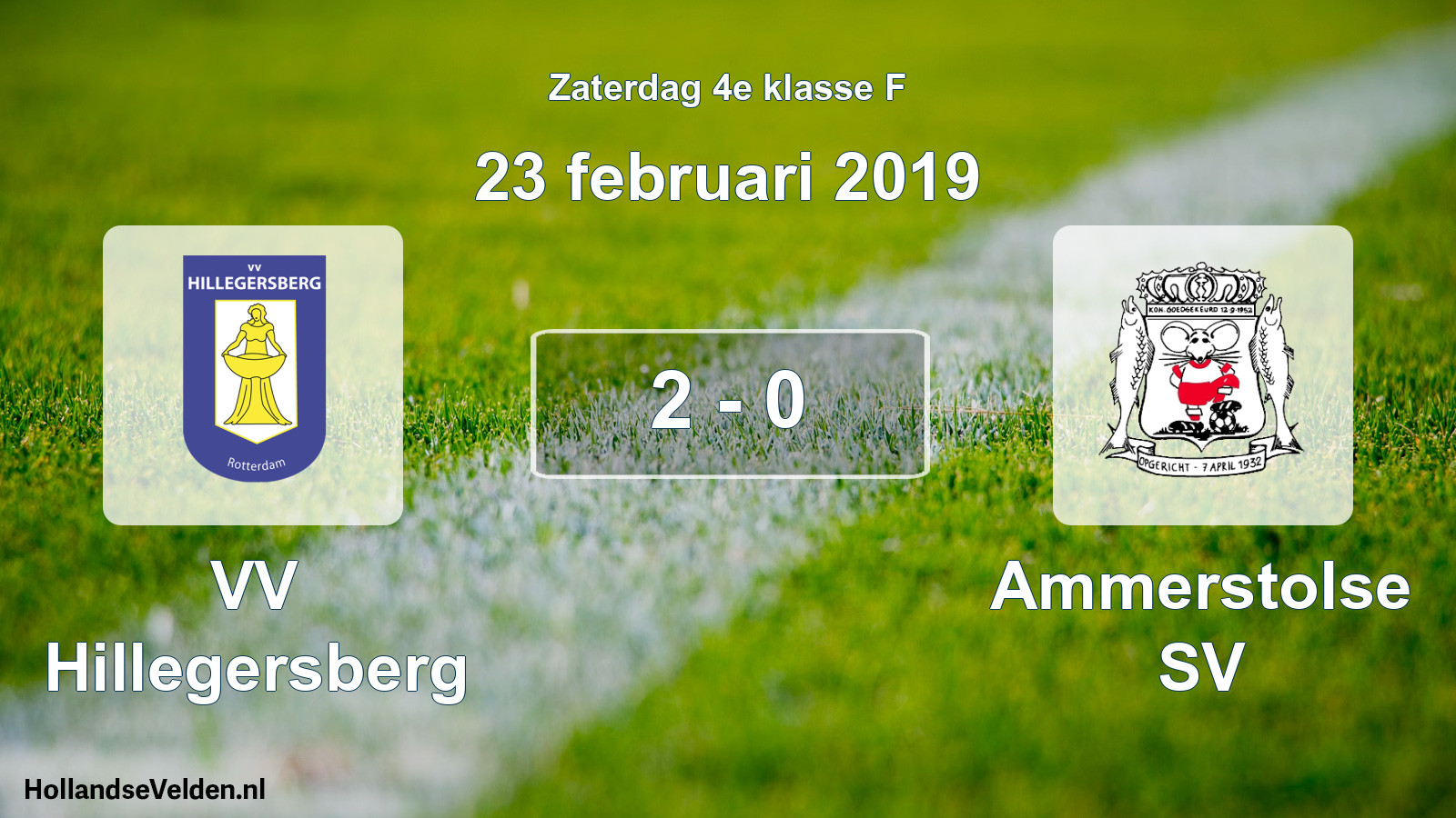 Total number of matches played: VV Hillegersberg - Ammerstolse SV 2 - 0 (23 February 2019)