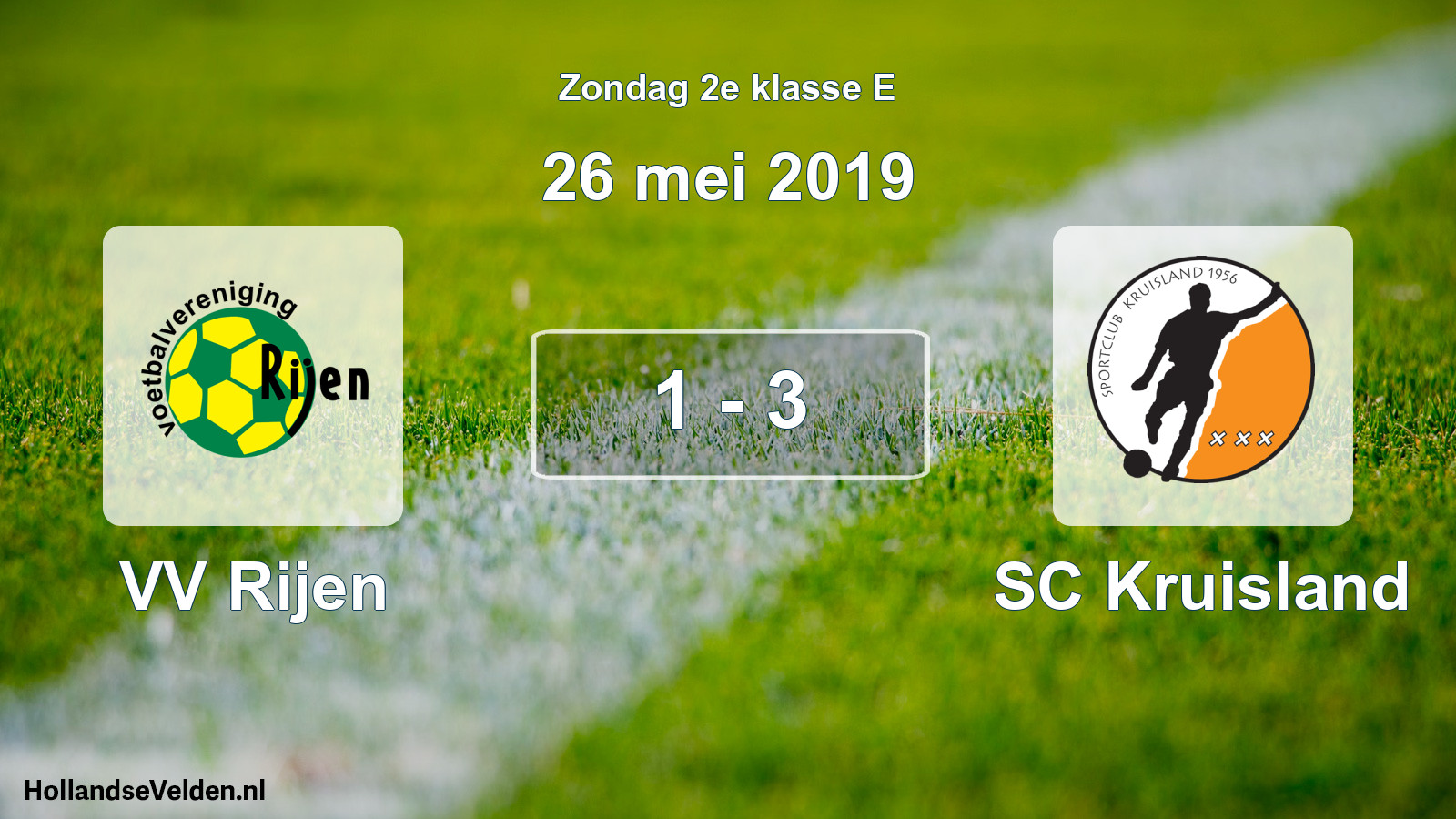 Total number of matches played: VV Rijen - SC Kruisland 1 - 3 (26 May 2019)