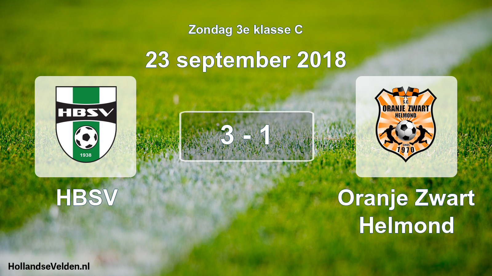 Total number of matches played: HBSV - Oranje Zwart Helmond 3 - 1 (23 September 2018)