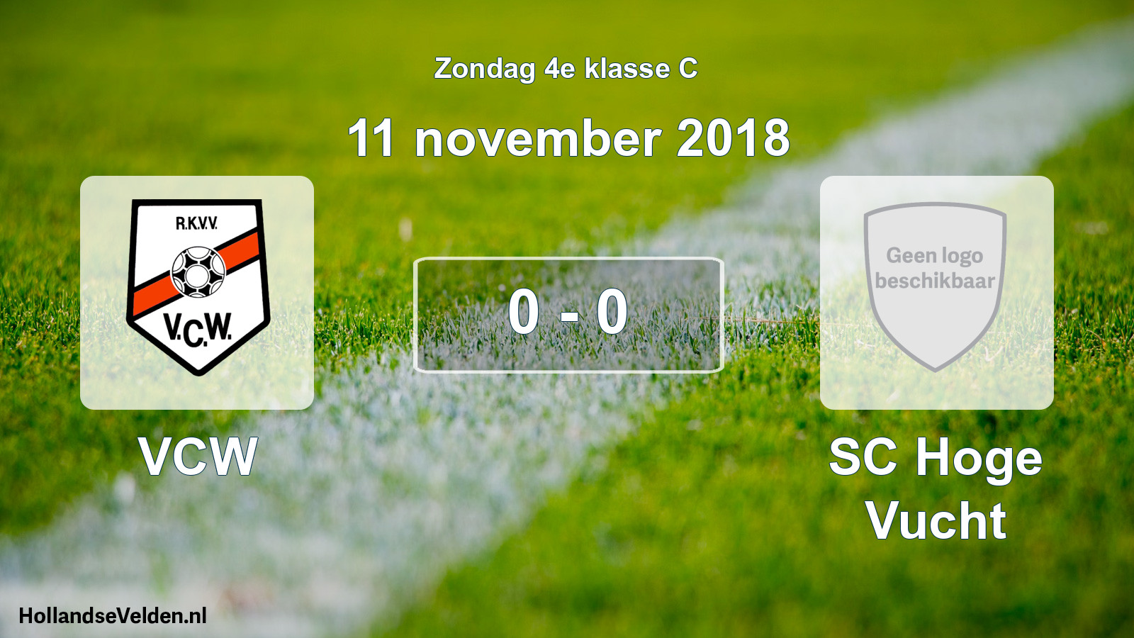 Total number of matches played: VCW - SC Hoge Vucht 0 - 0 (11 November 2018)
