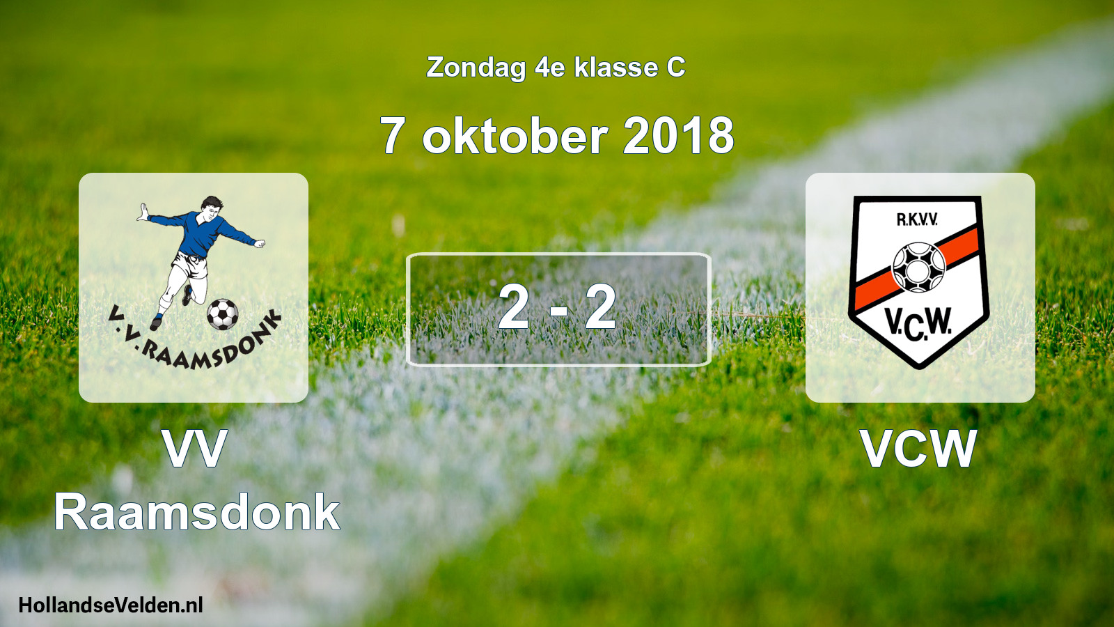 Total number of matches played: VV Raamsdonk - VCW 2 - 2 (7 October 2018)