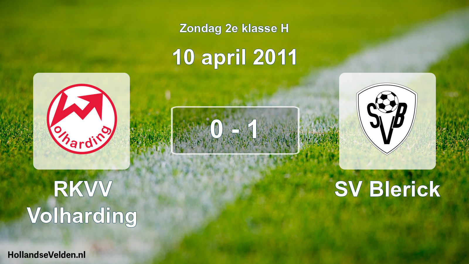 Total number of matches played: RKVV Volharding - SV Blerick 0 - 1 (10 April 2011)