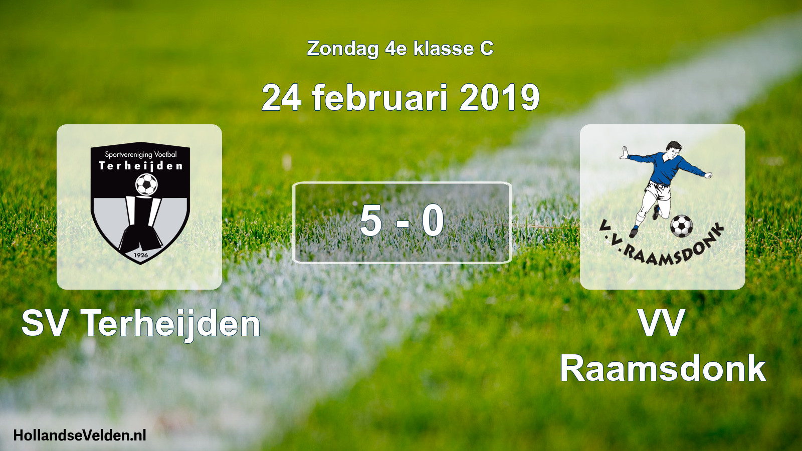 Total number of matches played: SV Terheijden - VV Raamsdonk 5 - 0 (24 February 2019)