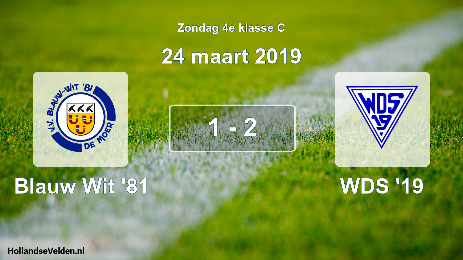 Total number of matches played: Blauw Wit '81 - WDS '19 1 - 2 (24 March 2019)