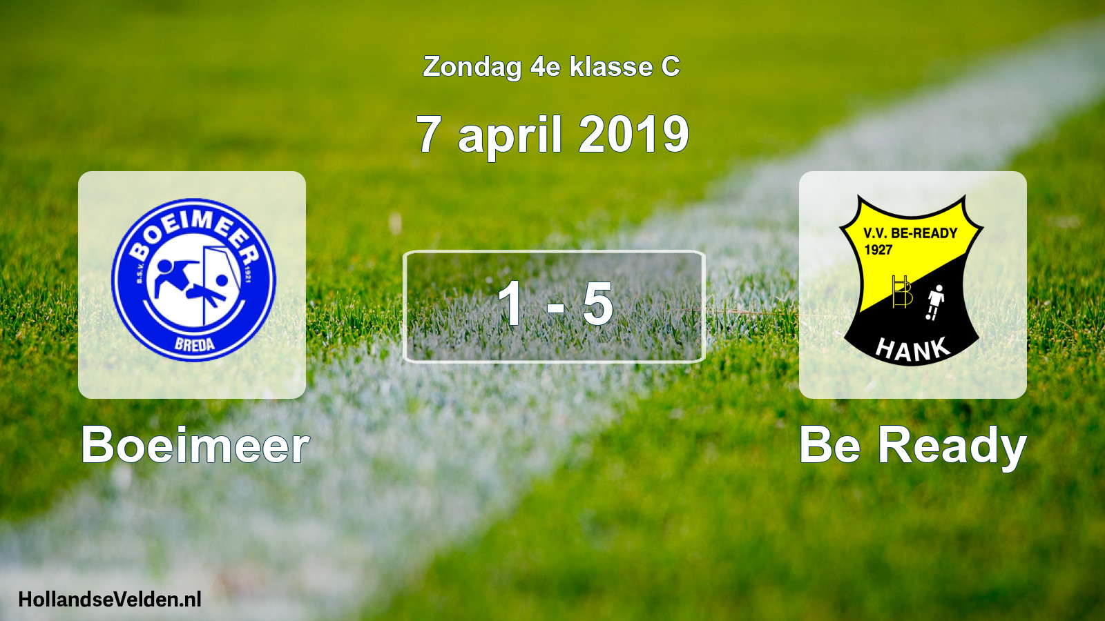 Total number of matches played: Boeimeer - Be Ready 1 - 5 (7 April 2019)