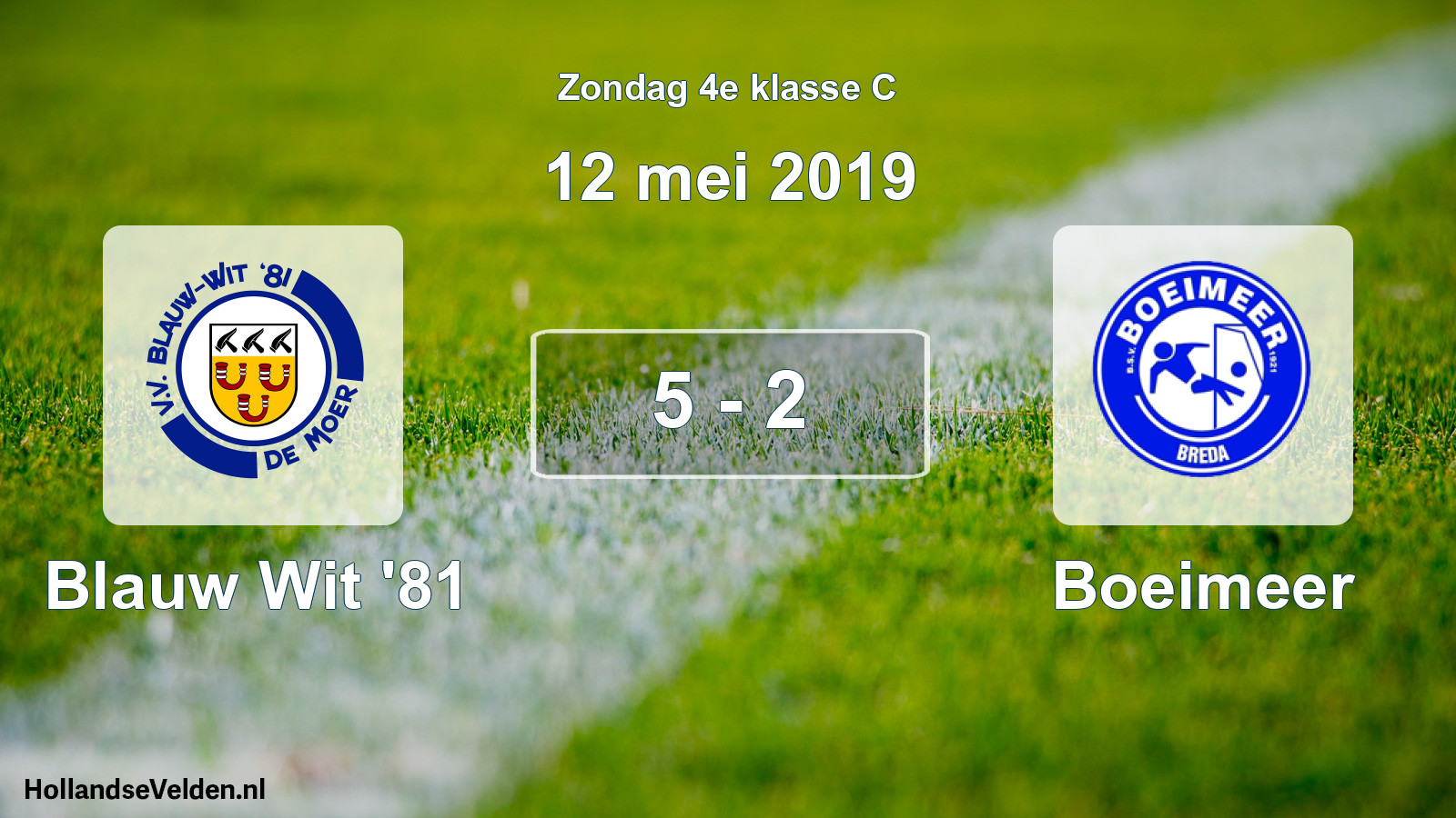Total number of matches played: Blauw Wit '81 - Boeimeer 5 - 2 (12 May 2019)