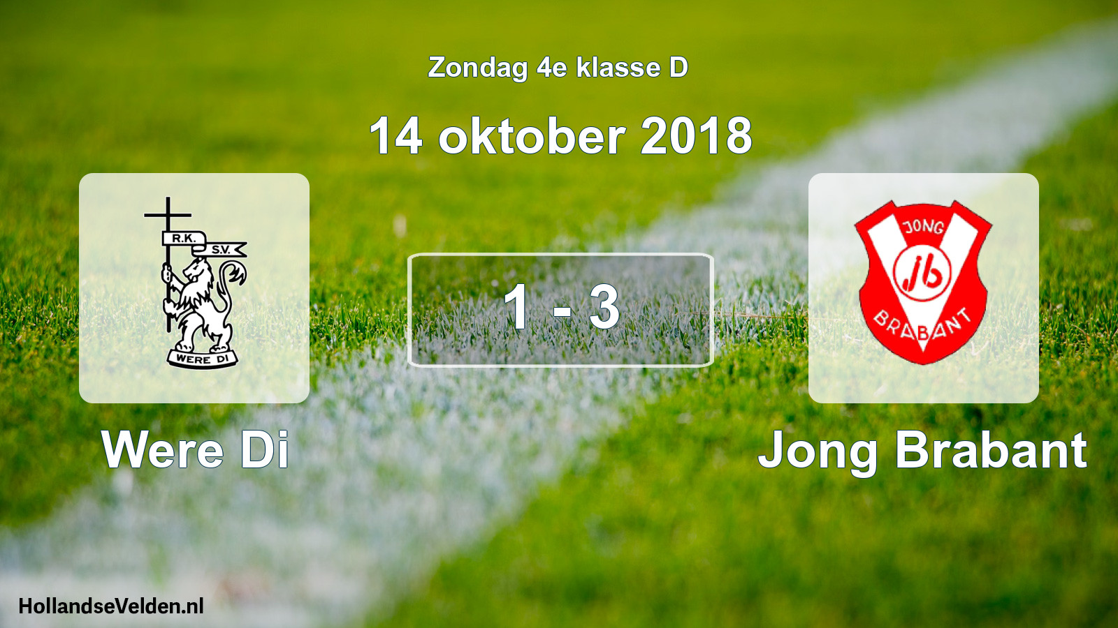 Total number of matches played: Were Di - Jong Brabant 1 - 3 (14 October 2018)