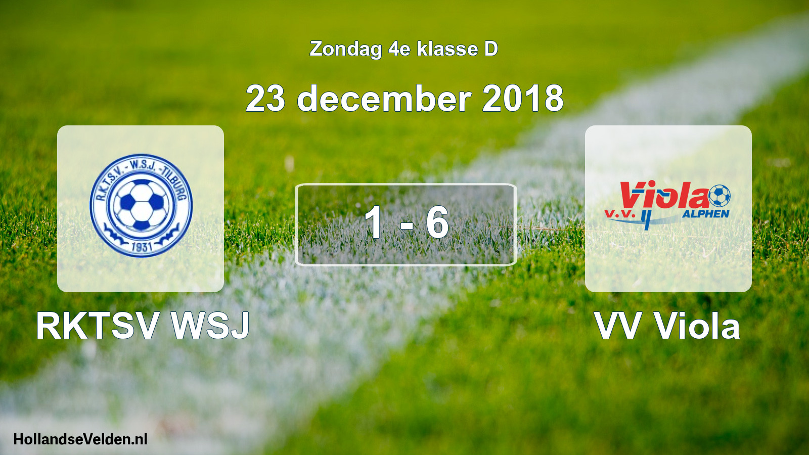 Total number of matches played: RKTSV WSJ - VV Viola 1 - 6 (23 December 2018)
