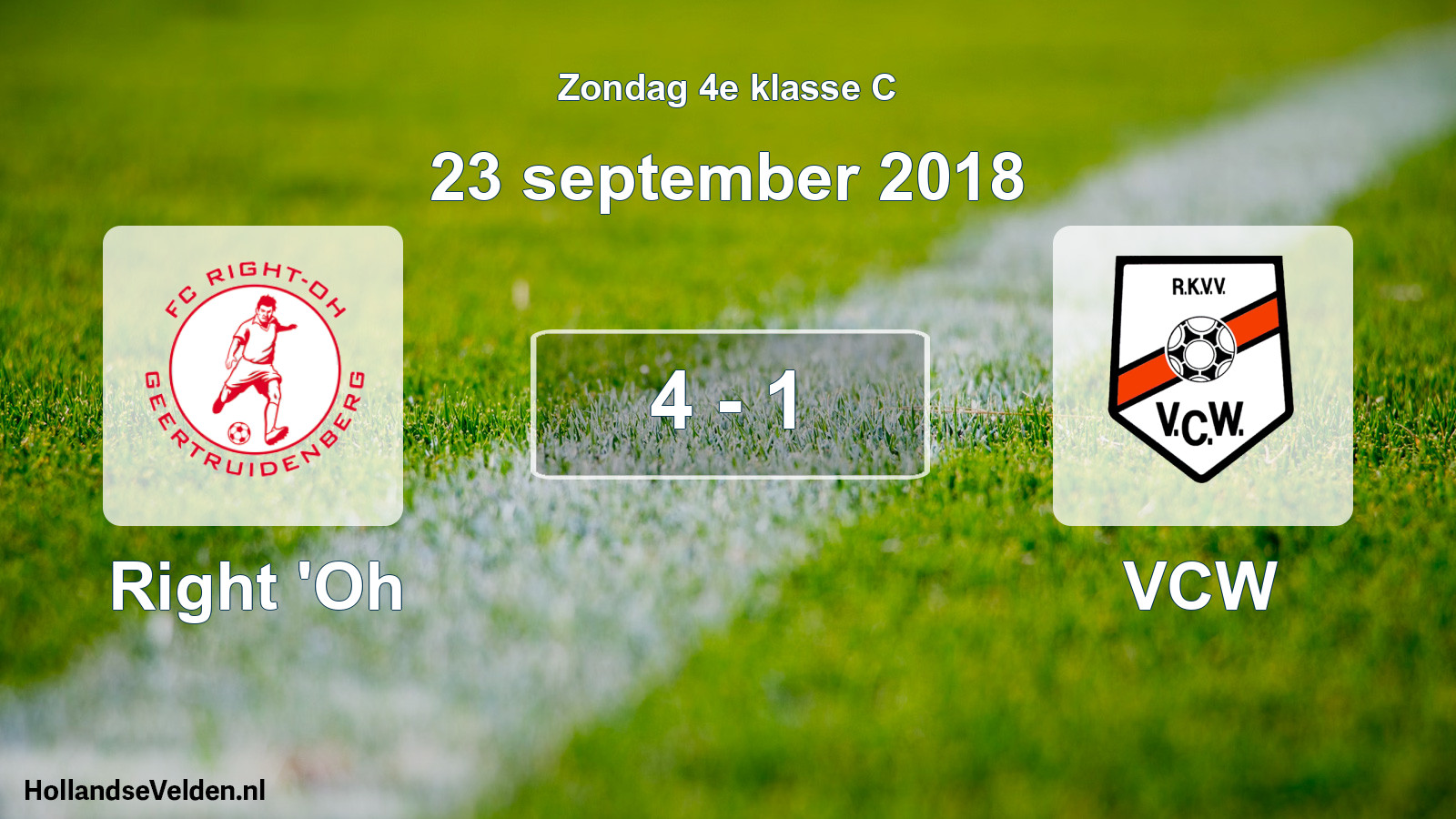 Total number of matches played: Right 'Oh - VCW 4 - 1 (23 September 2018)