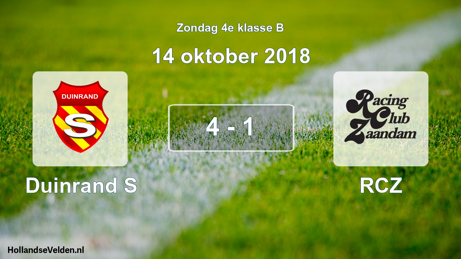 Total number of matches played: Duinrand S - RCZ 4 - 1 (14 October 2018)