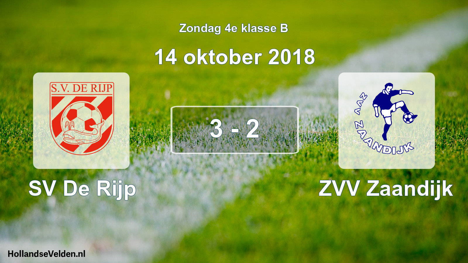 Total number of matches played: SV De Rijp - ZVV Zaandijk 3 - 2 (14 October 2018)