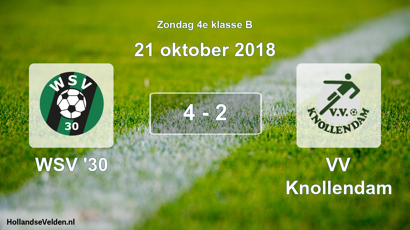 Total number of matches played: WSV '30 - VV Knollendam 4 - 2 (21 October 2018)