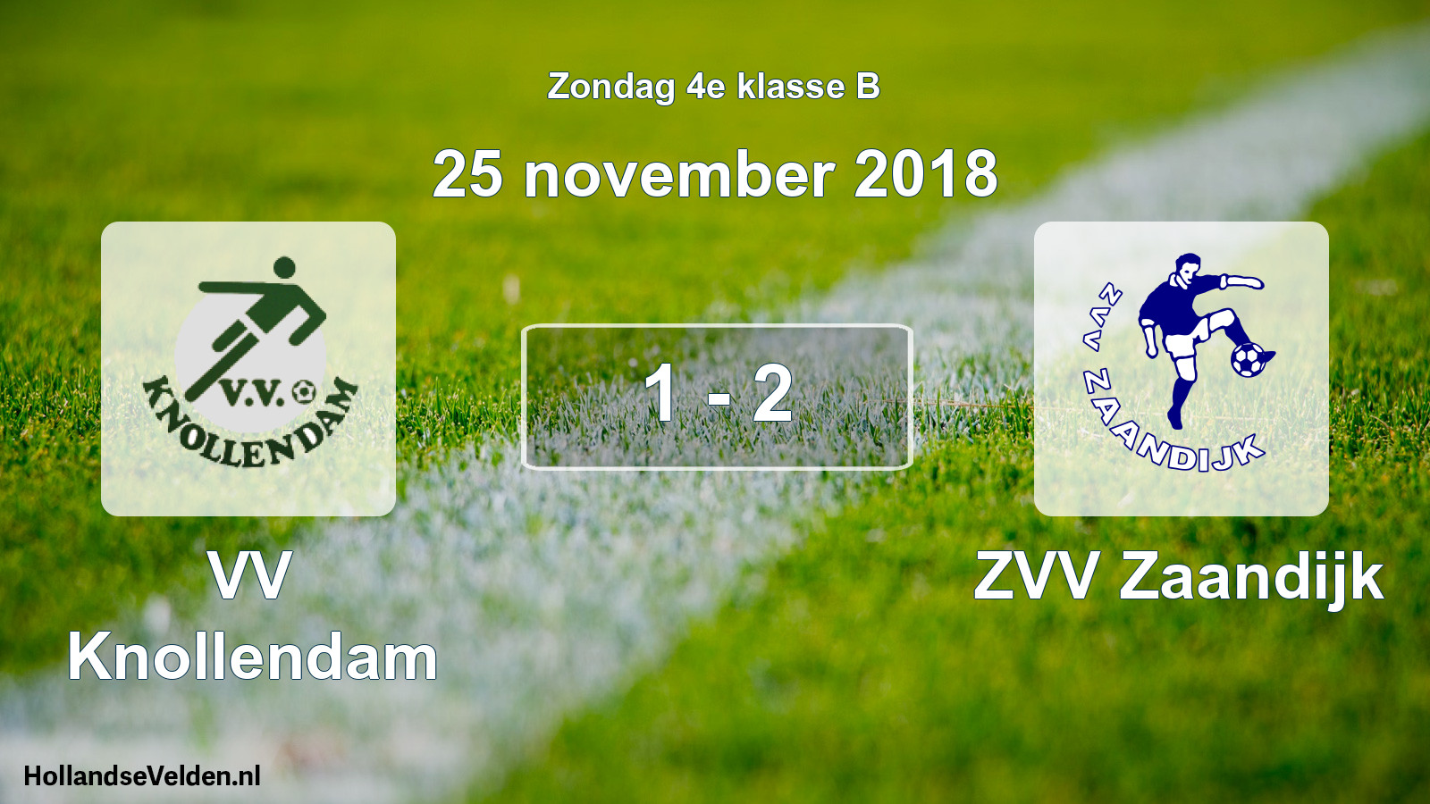 Total number of matches played: VV Knollendam - ZVV Zaandijk 1 - 2 (25 November 2018)
