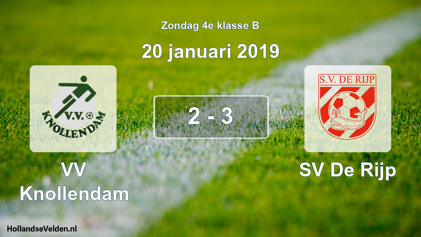 Total number of matches played: VV Knollendam - SV De Rijp 2 - 3 (20 January 2019)
