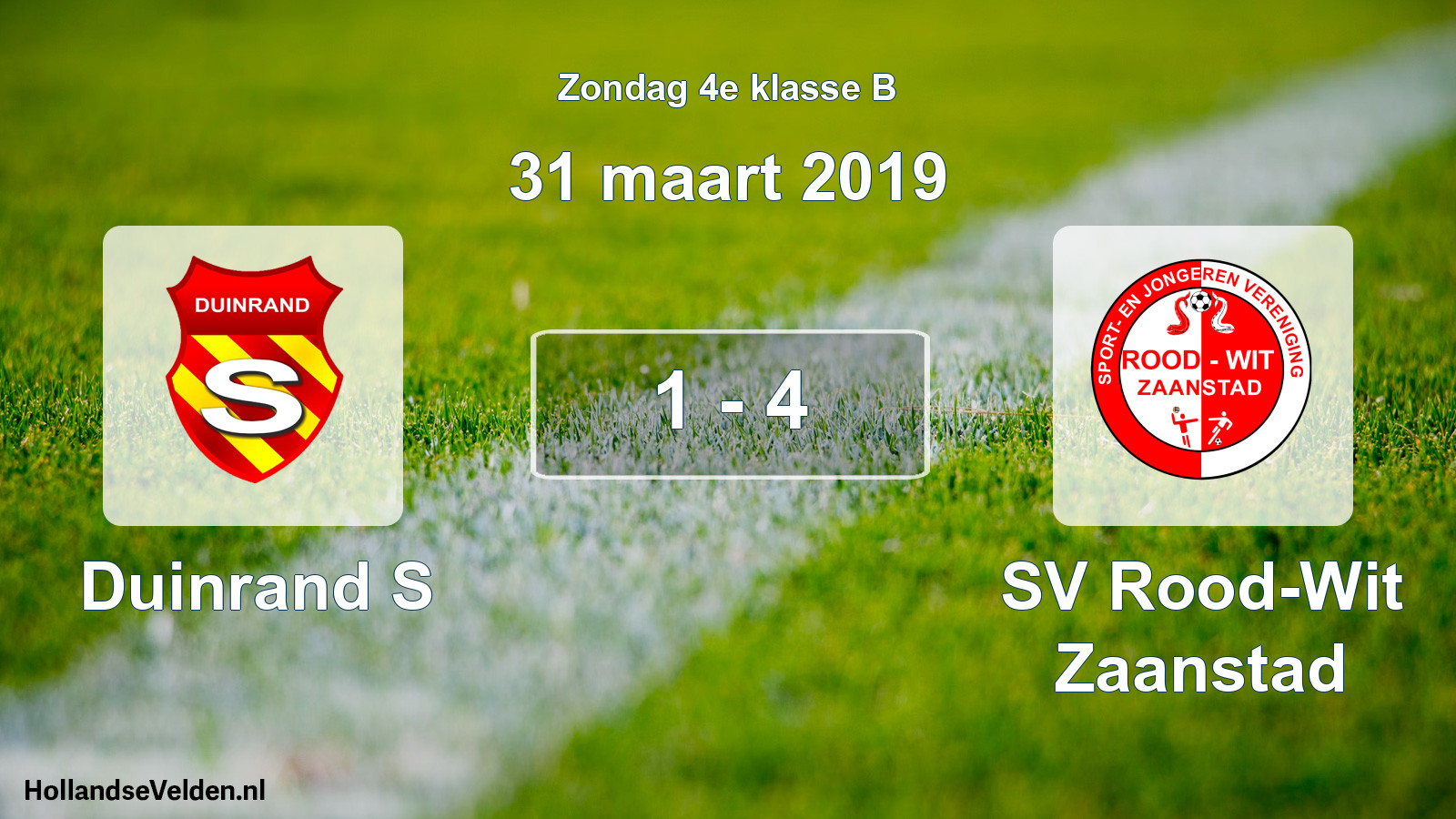 Total number of matches played: Duinrand S - SV Rood-Wit Zaanstad 1 - 4 (31 March 2019)