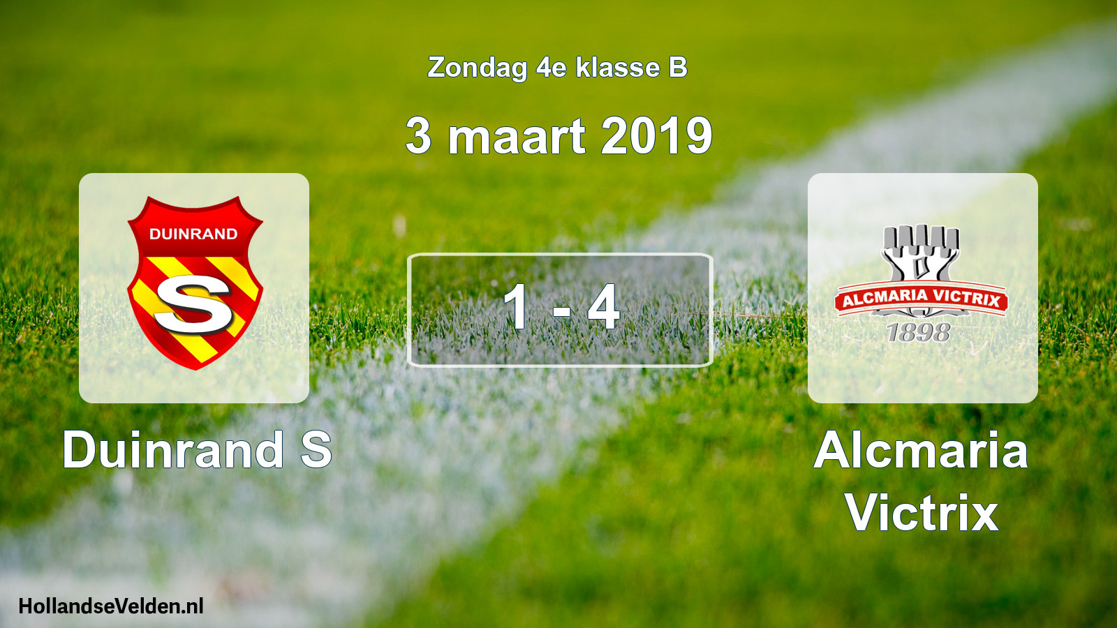 Total number of matches played: Duinrand S - Alcmaria Victrix 1 - 4 (3 March 2019)