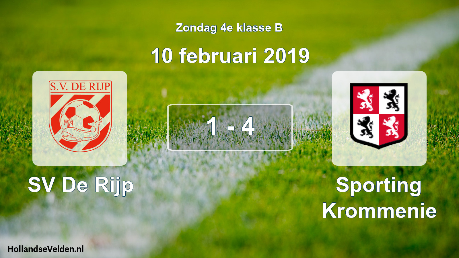 Total number of matches played: SV De Rijp - Sporting Krommenie 1 - 4 (10 February 2019)