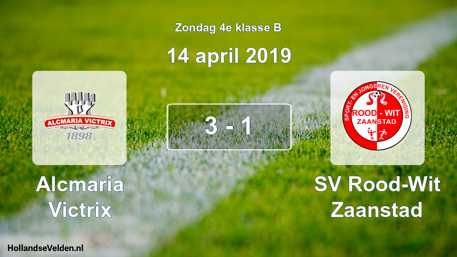 Total number of matches played: Alcmaria Victrix - SV Rood-Wit Zaanstad 3 - 1 (14 April 2019)