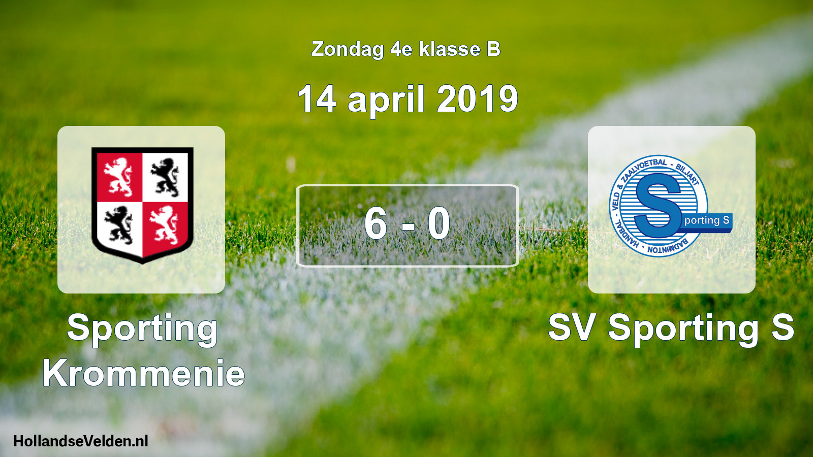 Total number of matches played: Sporting Krommenie - SV Sporting S 6 - 0 (14 April 2019)