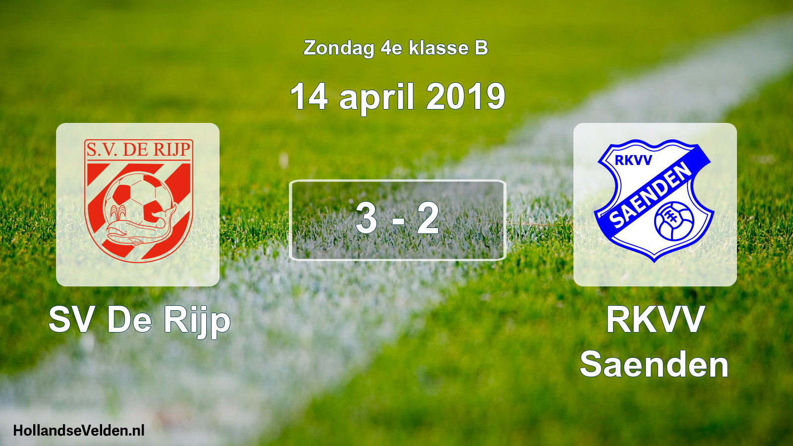 Total number of matches played: SV De Rijp - RKVV Saenden 3 - 2 (14 April 2019)