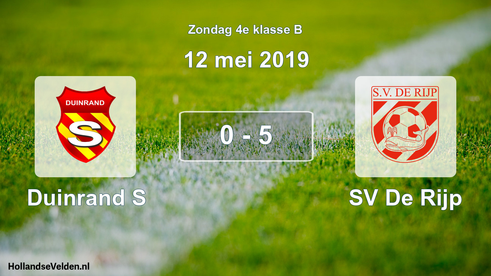 Total number of matches played: Duinrand S - SV De Rijp 0 - 5 (12 May 2019)