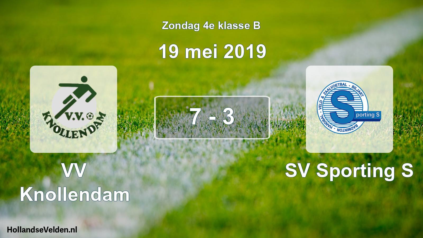 Total number of matches played: VV Knollendam - SV Sporting S 7 - 3 (19 May 2019)