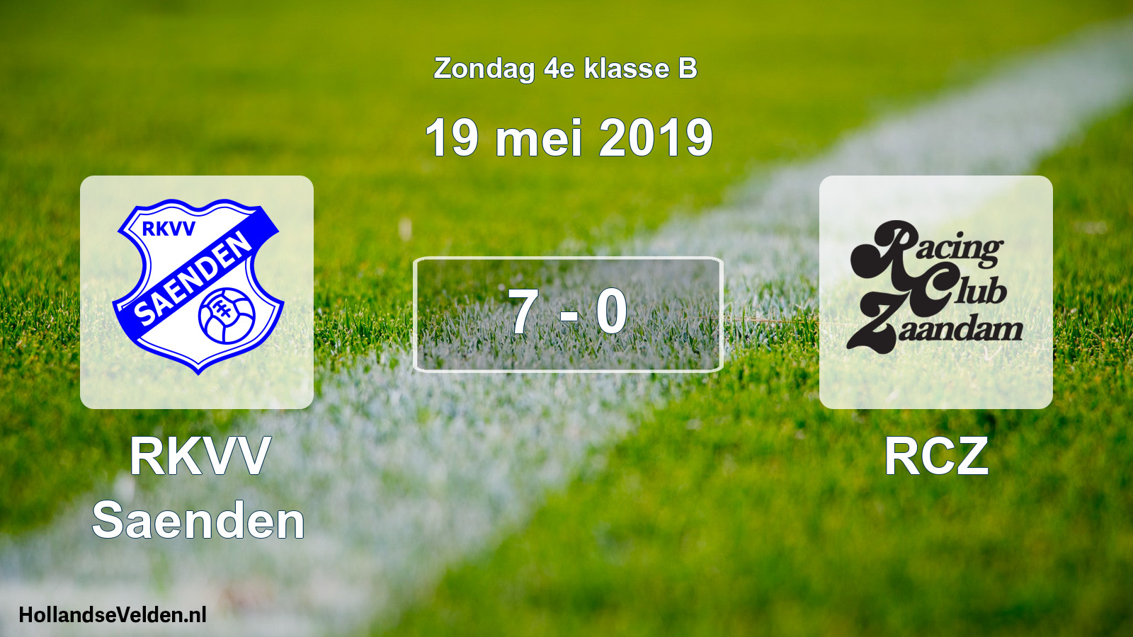 Total number of matches played: RKVV Saenden - RCZ 7 - 0 (19 May 2019)