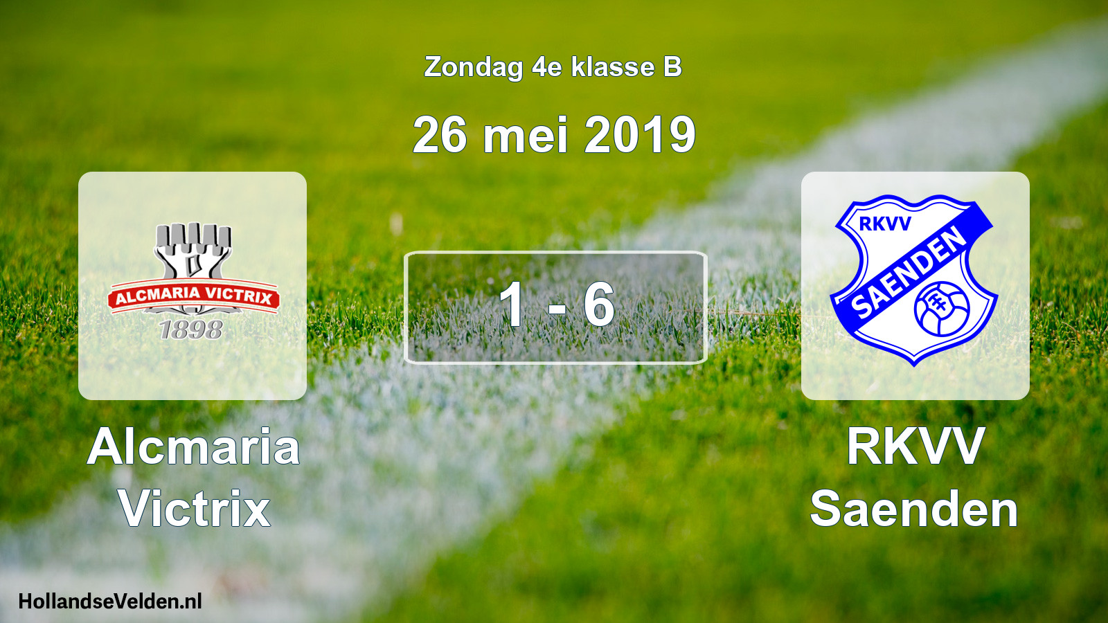 Total number of matches played: Alcmaria Victrix - RKVV Saenden 1 - 6 (26 May 2019)