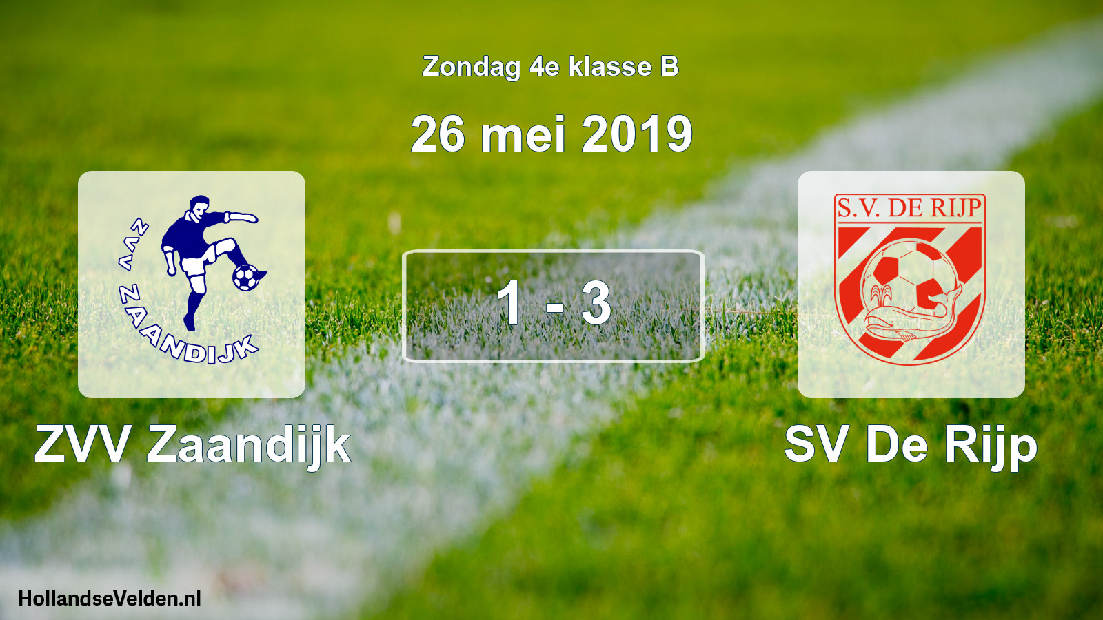 Total number of matches played: ZVV Zaandijk - SV De Rijp 1 - 3 (26 May 2019)