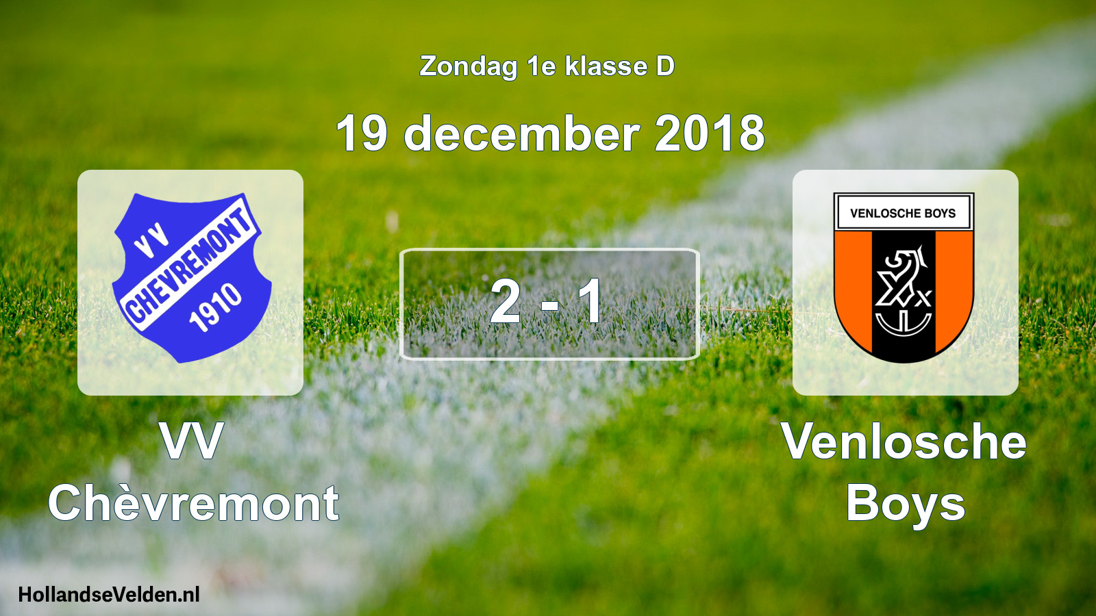 Total number of matches played: VV Chèvremont - Venlosche Boys 2 - 1 (19 December 2018)
