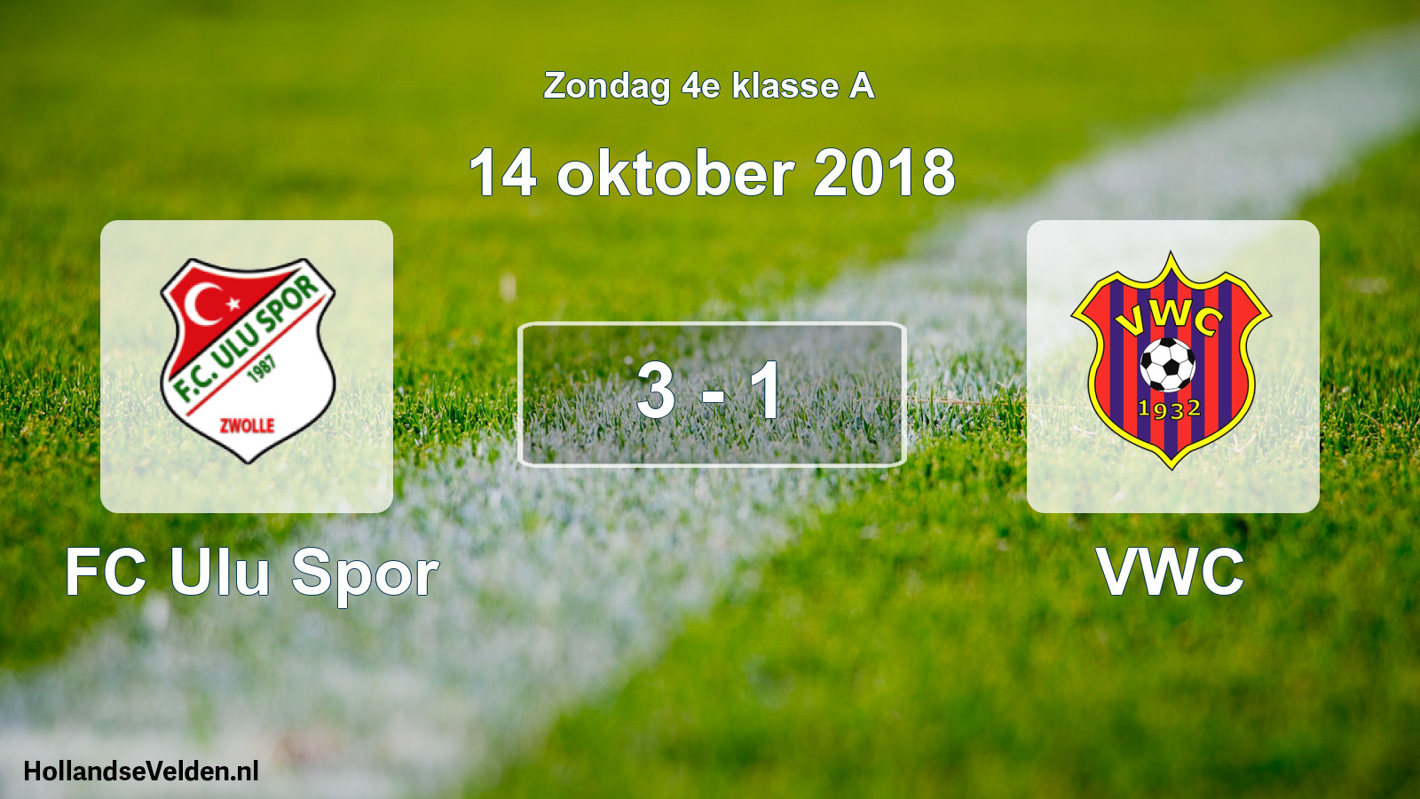 Total number of matches played: FC Ulu Spor - VWC 3 - 1 (14 October 2018)