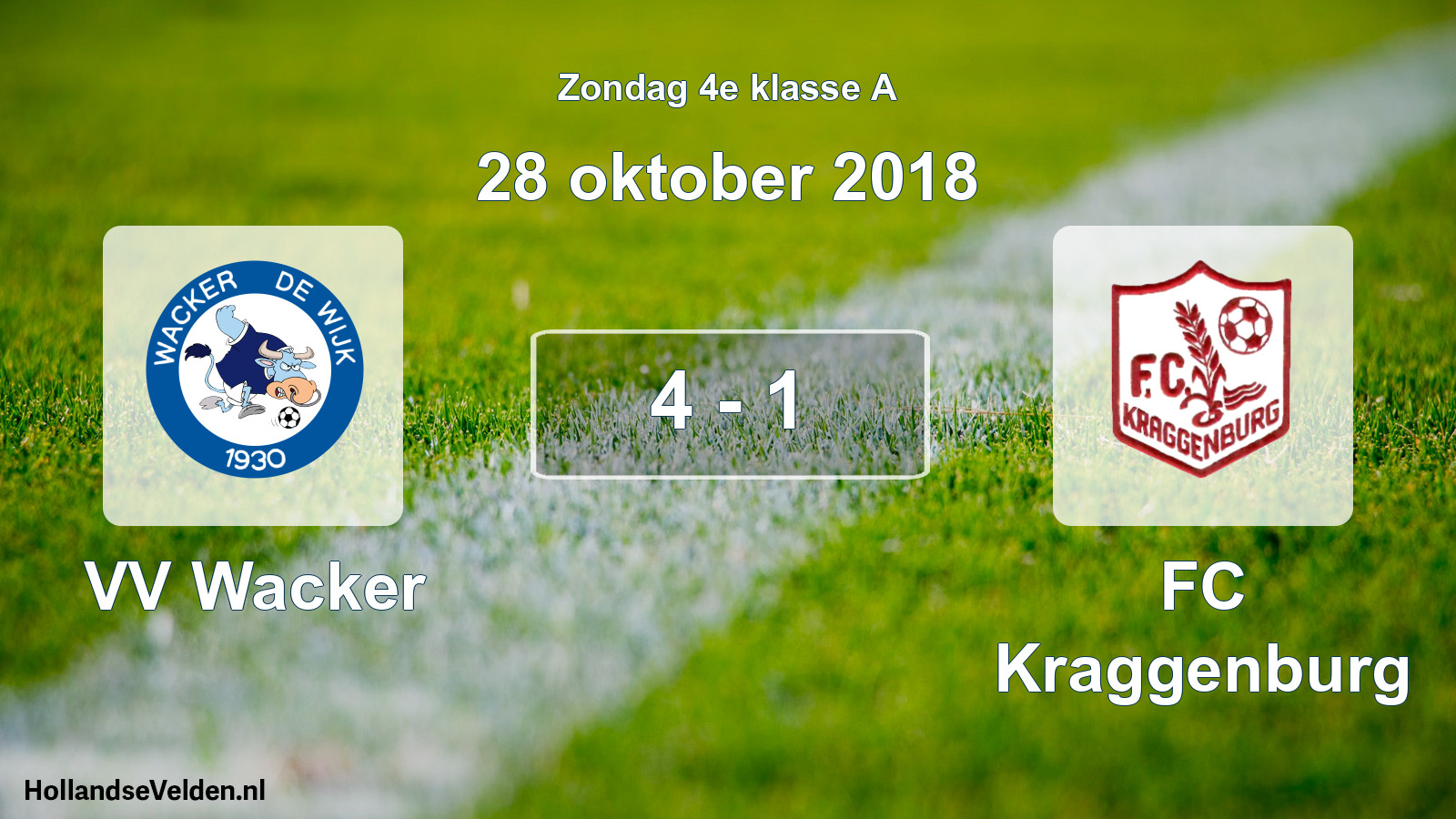 Total number of matches played: VV Wacker - FC Kraggenburg 4 - 1 (28 October 2018)