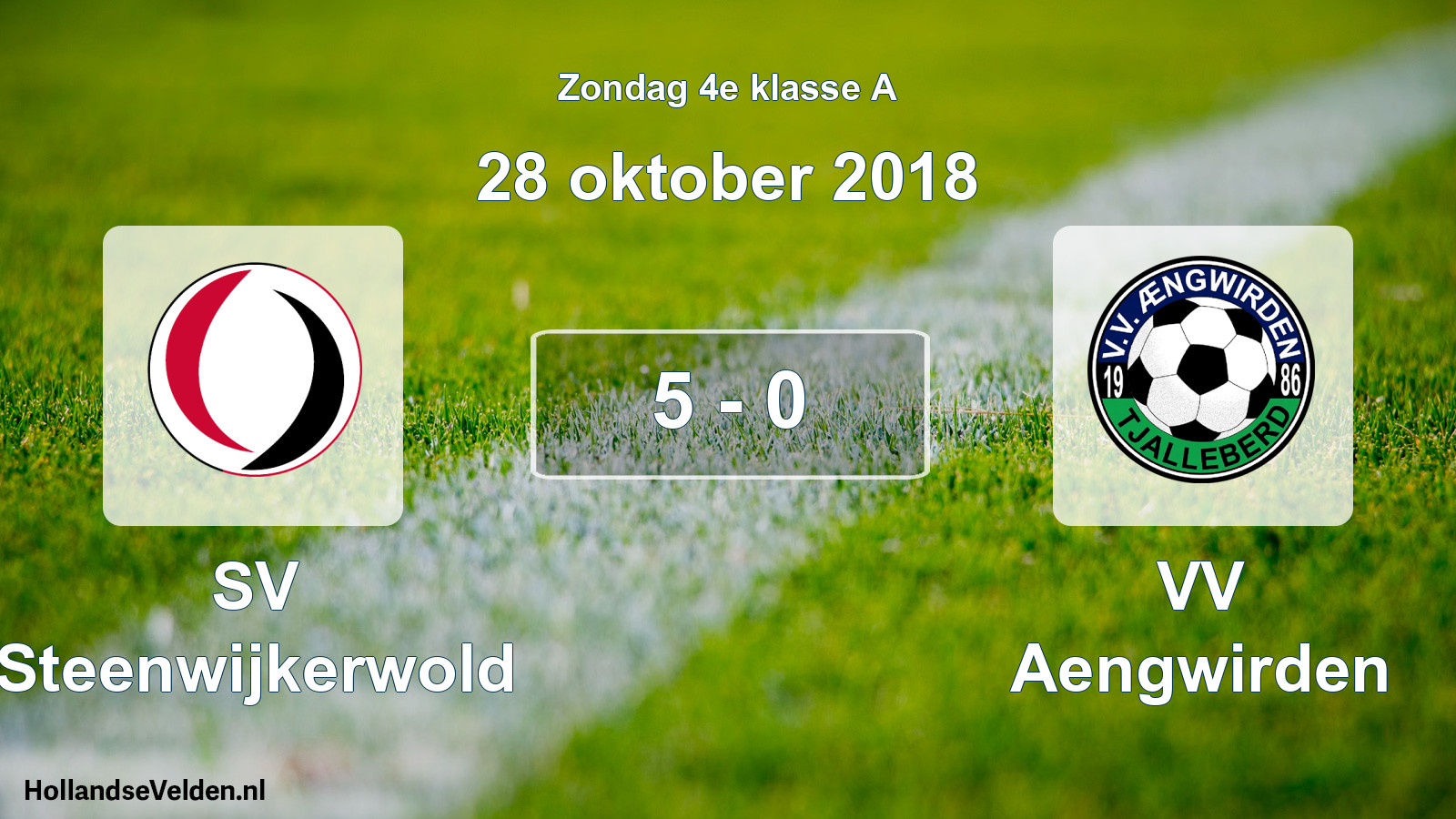Total number of matches played: SV Steenwijkerwold - VV Aengwirden 5 - 0 (28 October 2018)