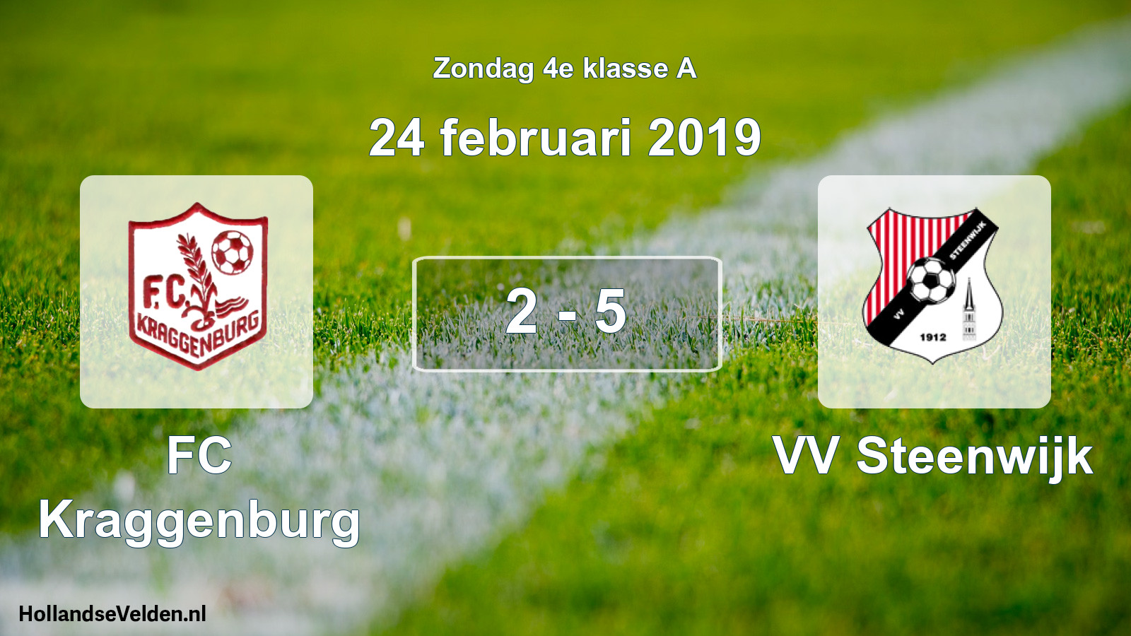 Total number of matches played: FC Kraggenburg - VV Steenwijk 2 - 5 (24 February 2019)
