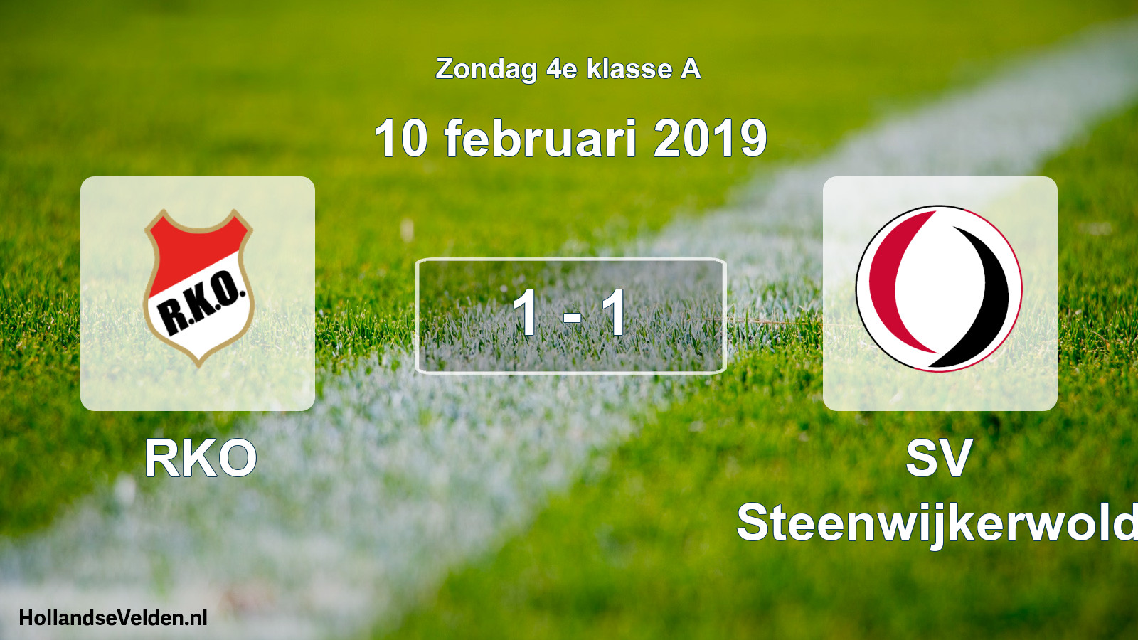 Total number of matches played: RKO - SV Steenwijkerwold 1 - 1 (10 February 2019)