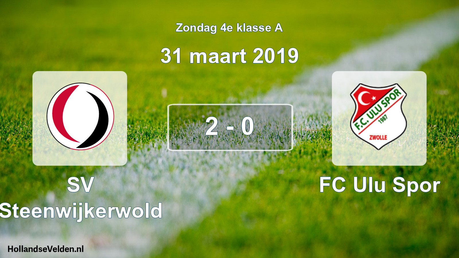Total number of matches played: SV Steenwijkerwold - FC Ulu Spor 2 - 0 (31 March 2019)